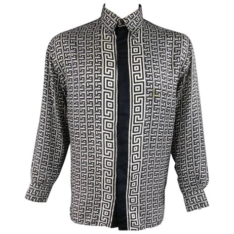 versace classic v2 long sleeve shirt|Versace button down shirts.